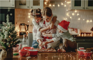 Christmas kitchen scene